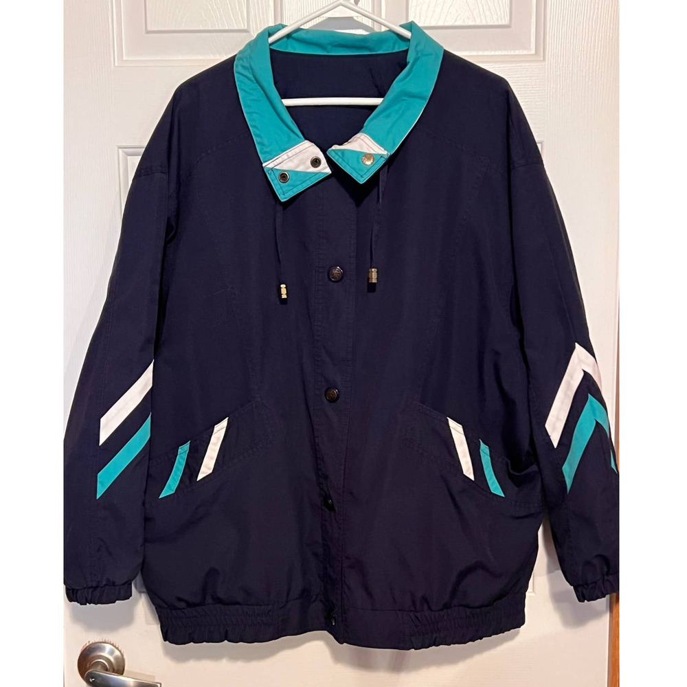 CS Essential Reversible Windbreaker Other Side Clothe Jacket‎ Dark Blue Size XL